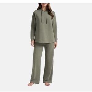 NWT MAX & MIA WOMEN'S 2 PIECE HOODED LOUNGE SET DARK SAGE MEDIUM